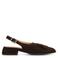 Manfield suède slingback loafers donkerbruin