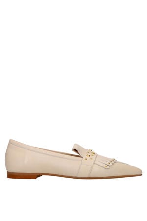 leren loafers ecru
