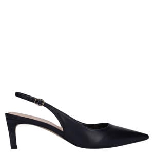 leren slingback pumps zwart