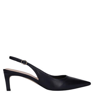 leren slingback pumps zwart
