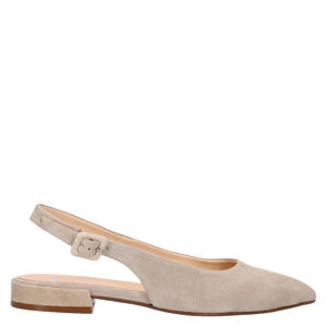 suède slingback loafers beige