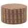 WOOOD WOOOD Sarli Poef Laag Dessin - Chenille - Bruin/Roze - 36x60x60