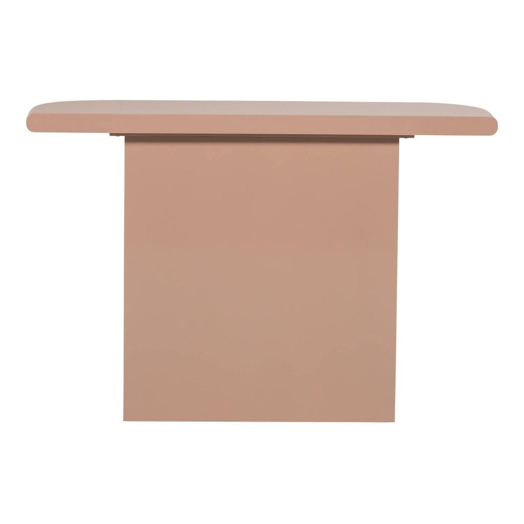 WOOOD WOOOD Nocta Bijzettafel - Hout - Hoogglans Lichtroze - 81x120x30