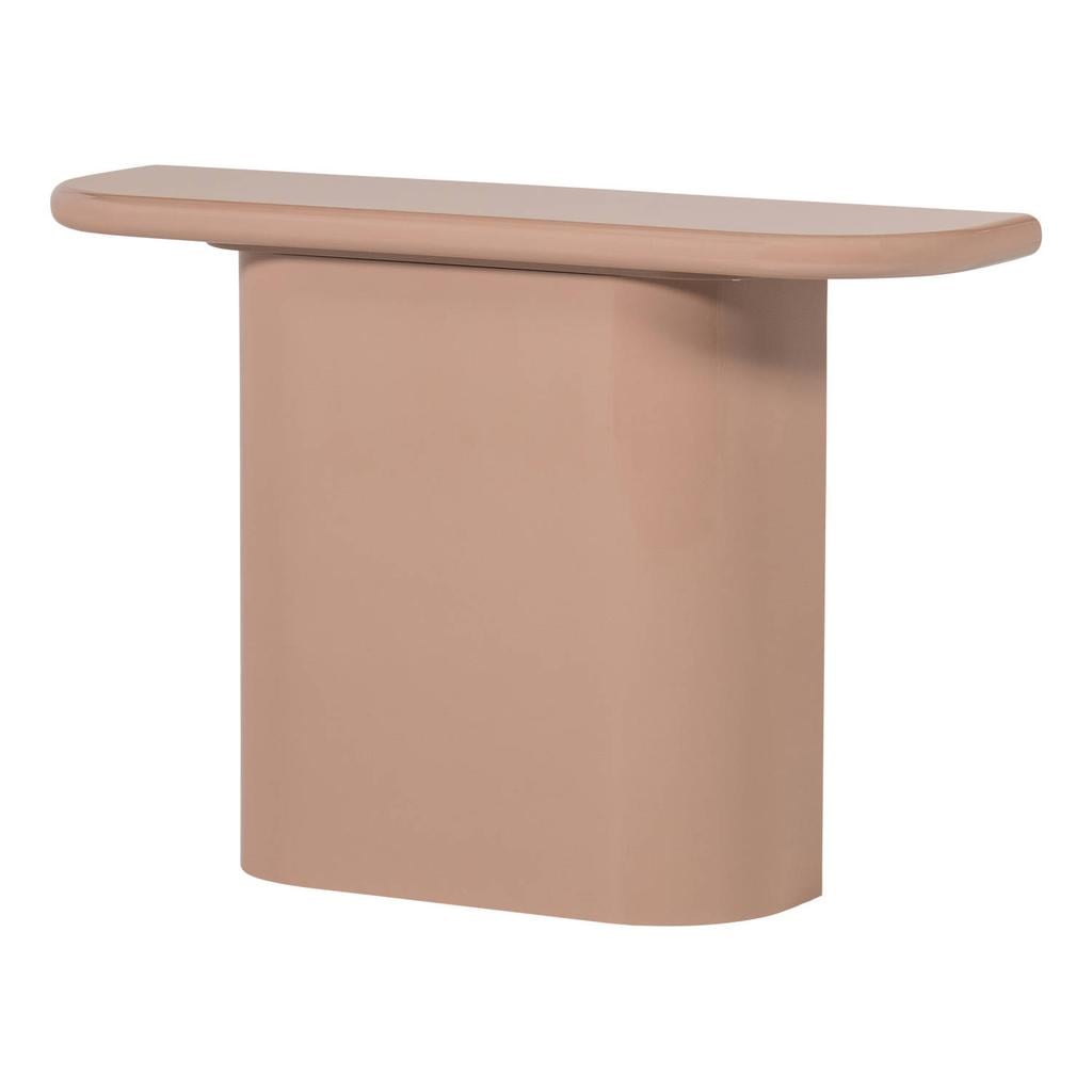WOOOD Nocta Bijzettafel - Hout - Hoogglans Lichtroze - 81x120x30
