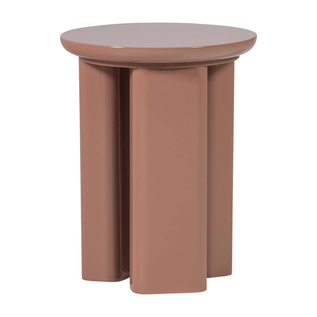 WOOOD Orivo Bijzettafel - Hout - Hoogglans Oudroze - 50x40x40
