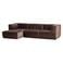 WOOOD WOOOD Manu Chaise Longue Bank Links - Velvet - Bruin - 73x286x160