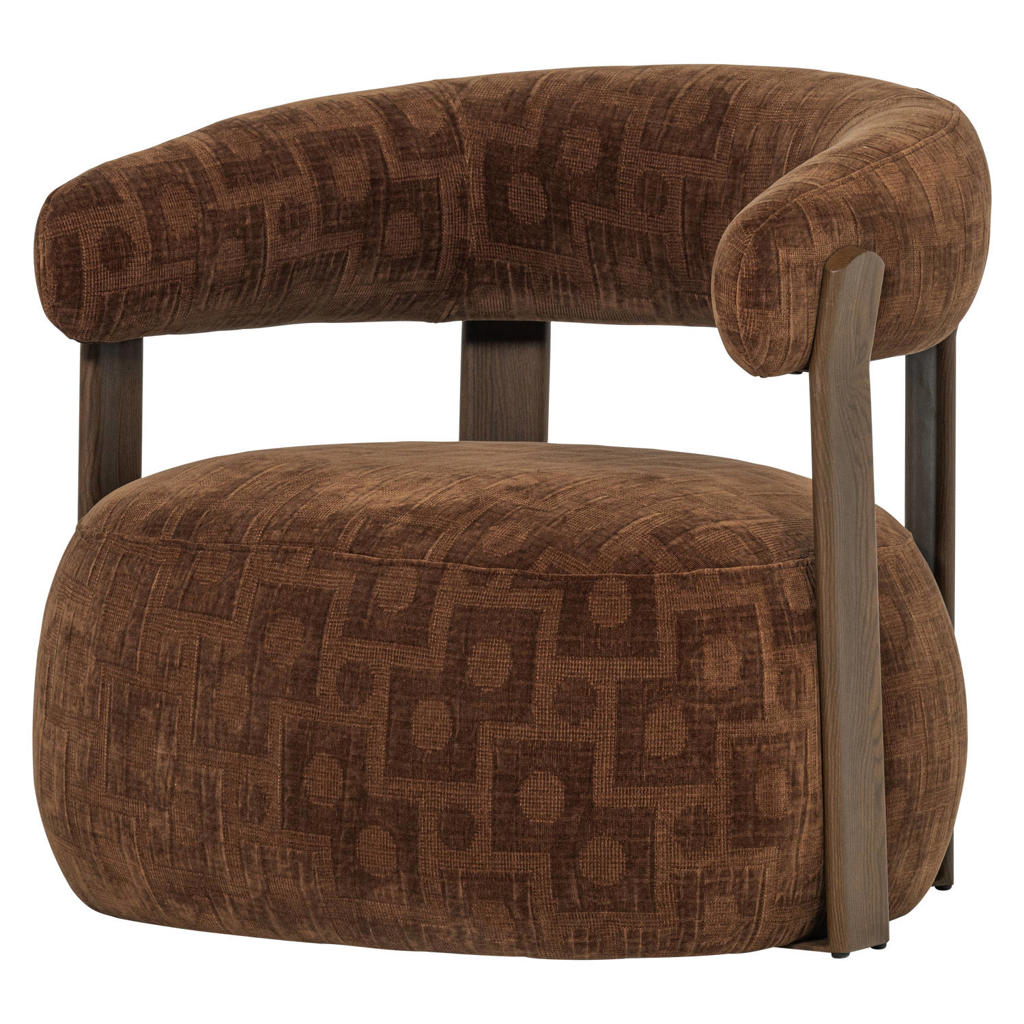 WOOOD WOOOD Foon Fauteuil - Structuurstof - Zand - 78x82x73
