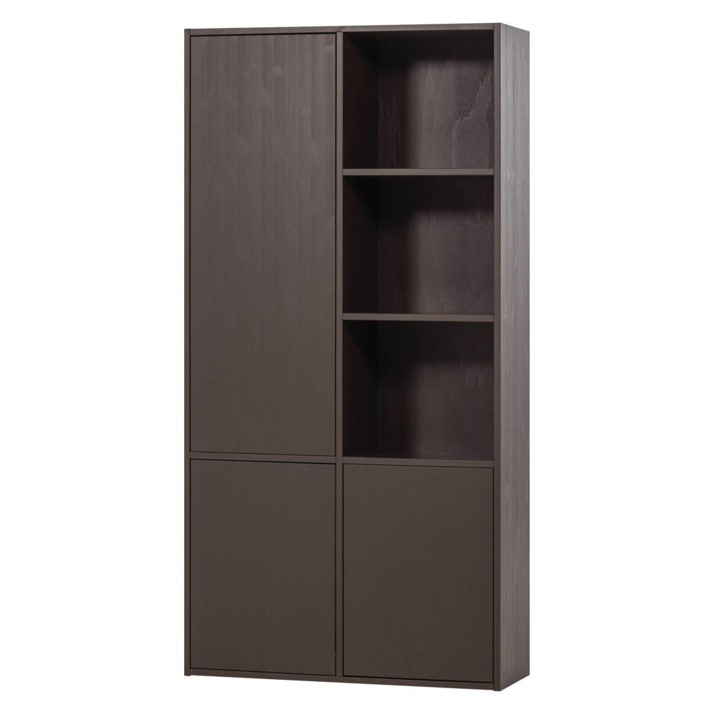 WOOOD WOOOD Meggy Opbergkast Links - Grenen hout - Dust/Grijs - 215x108x40