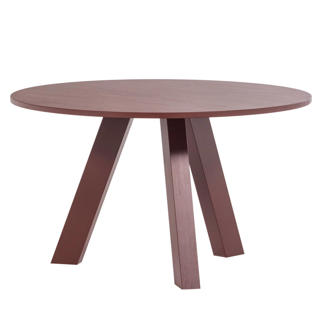 WOOOD WOOOD Rhonda Eettafel Ø129 CM - Eiken - Warmgrijs- 75x129x129