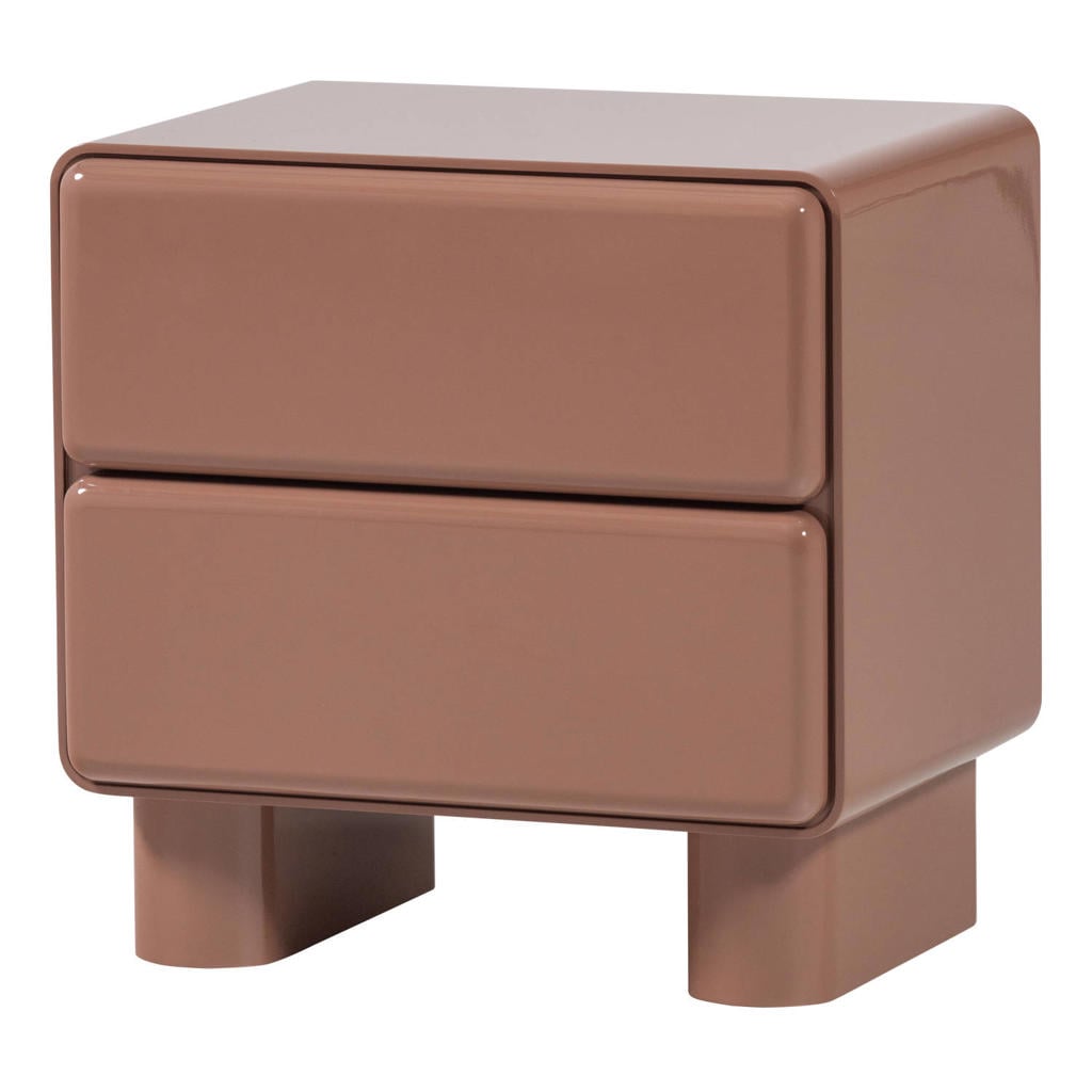 WOOOD WOOOD Lustra Nachtkastje - Hout - Hoogglans Oudroze - 43x57x57