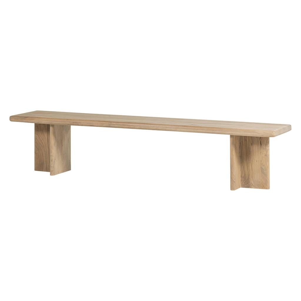 WOOOD WOOOD Ato Eetbankje 220 CM - Mangohout - Naturel - 47x220x45