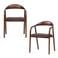 WOOOD Bran Eetkamerstoel Beukenhout Frame - Velvet - Bruin - Set van 2