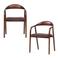 WOOOD WOOOD Bran Eetkamerstoel Beukenhout Frame - Velvet - Bruin - Set van 2