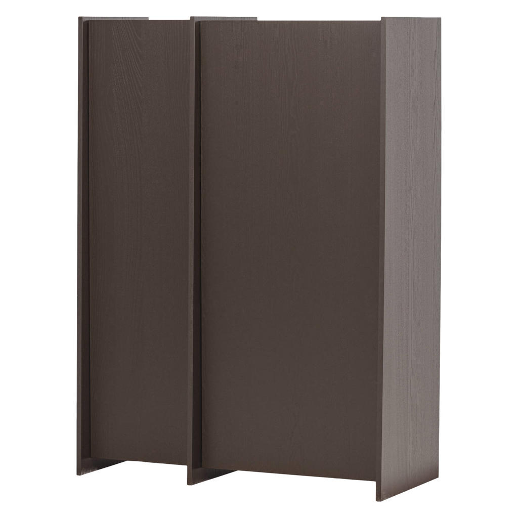 WOOOD WOOOD Brock 2-Deurs Kast - Essen Fineer - Warmgrijs - 140x102x44