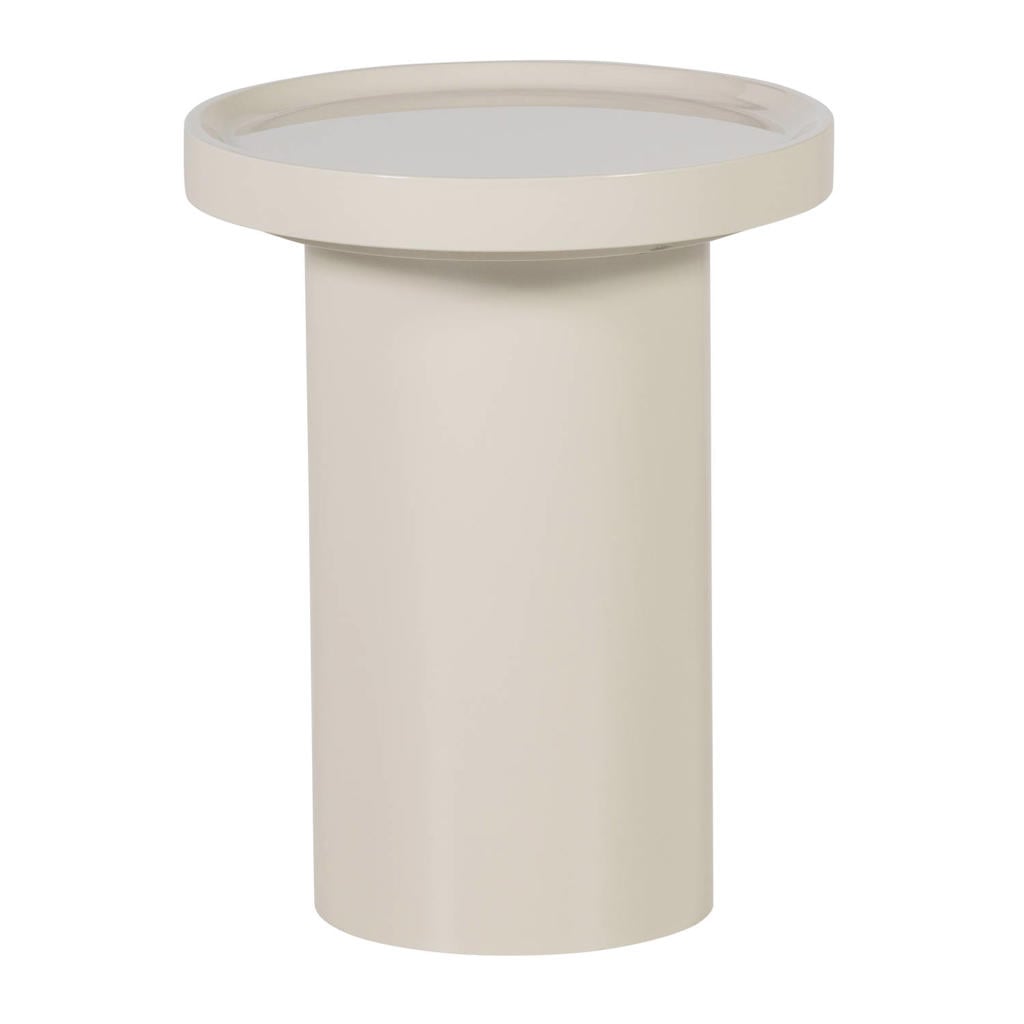 WOOOD WOOOD Veluna Bijzettafel 40 CM - Hout - Hoogglans Zand - 50x40x40