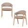 WOOOD Tunar Eetkamerstoel Met Armleuning - Hout - Naturel - Set van 2