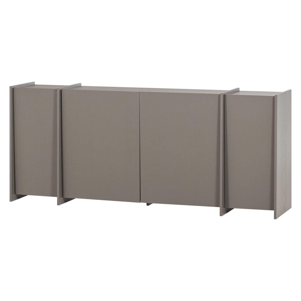 WOOOD WOOOD Brock Dressoir 200 CM - Essen Fineer - Middenbruin - 85x200x44