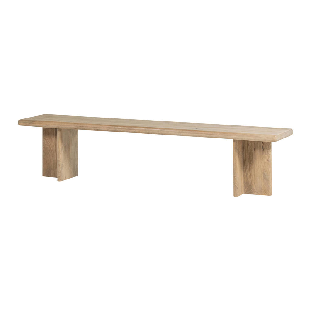 WOOOD WOOOD Ato Eetbankje 180 CM - Mangohout - Naturel - 47x180x45