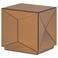 WOOOD Glintz Bijzettafel - Hout/Spiegelglas - Bruin - 40x40x40