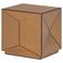 WOOOD WOOOD Glintz Bijzettafel - Hout/Spiegelglas - Bruin - 40x40x40
