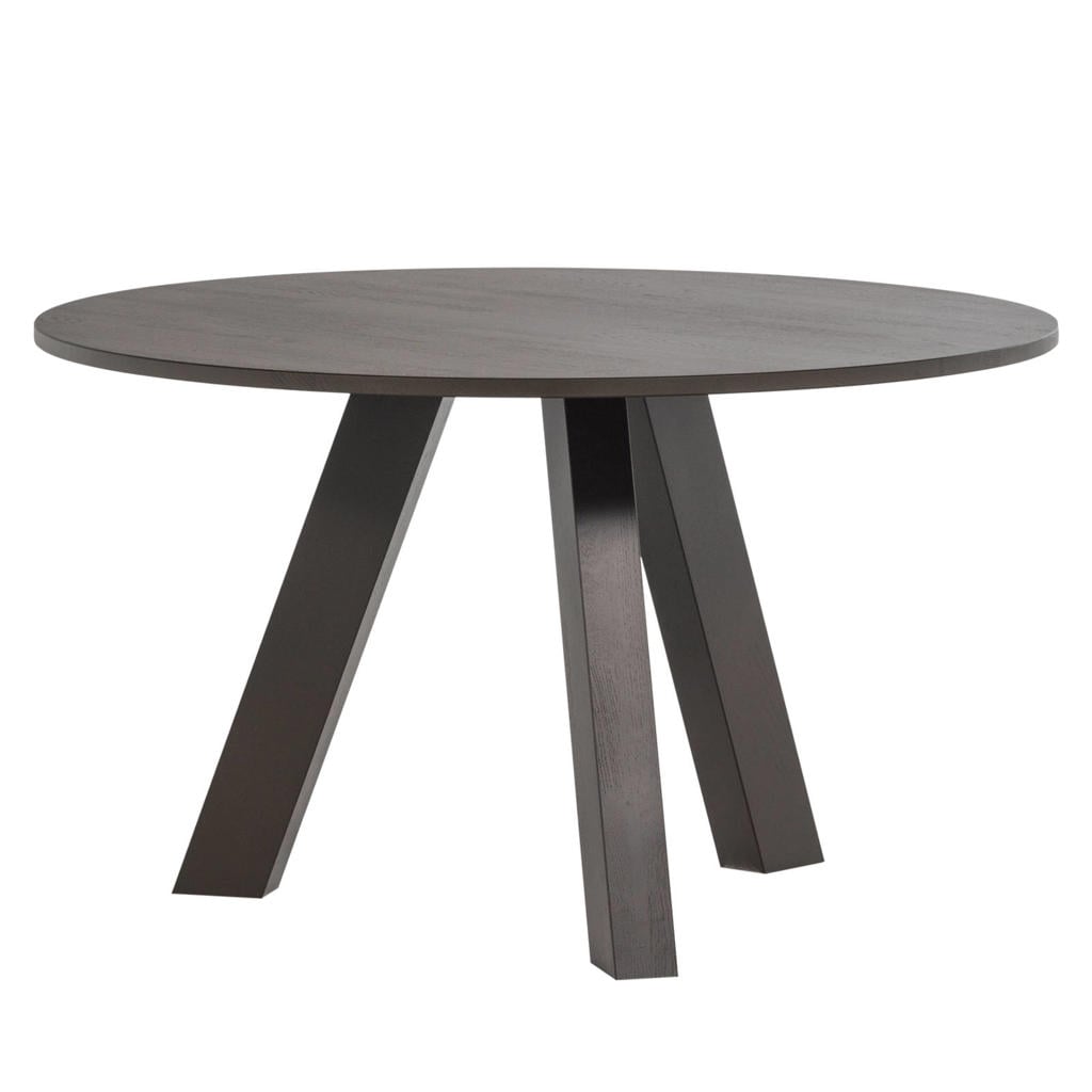 WOOOD WOOOD Rhonda Eettafel Ø129 CM - Eiken - Warmgrijs- 75x129x129