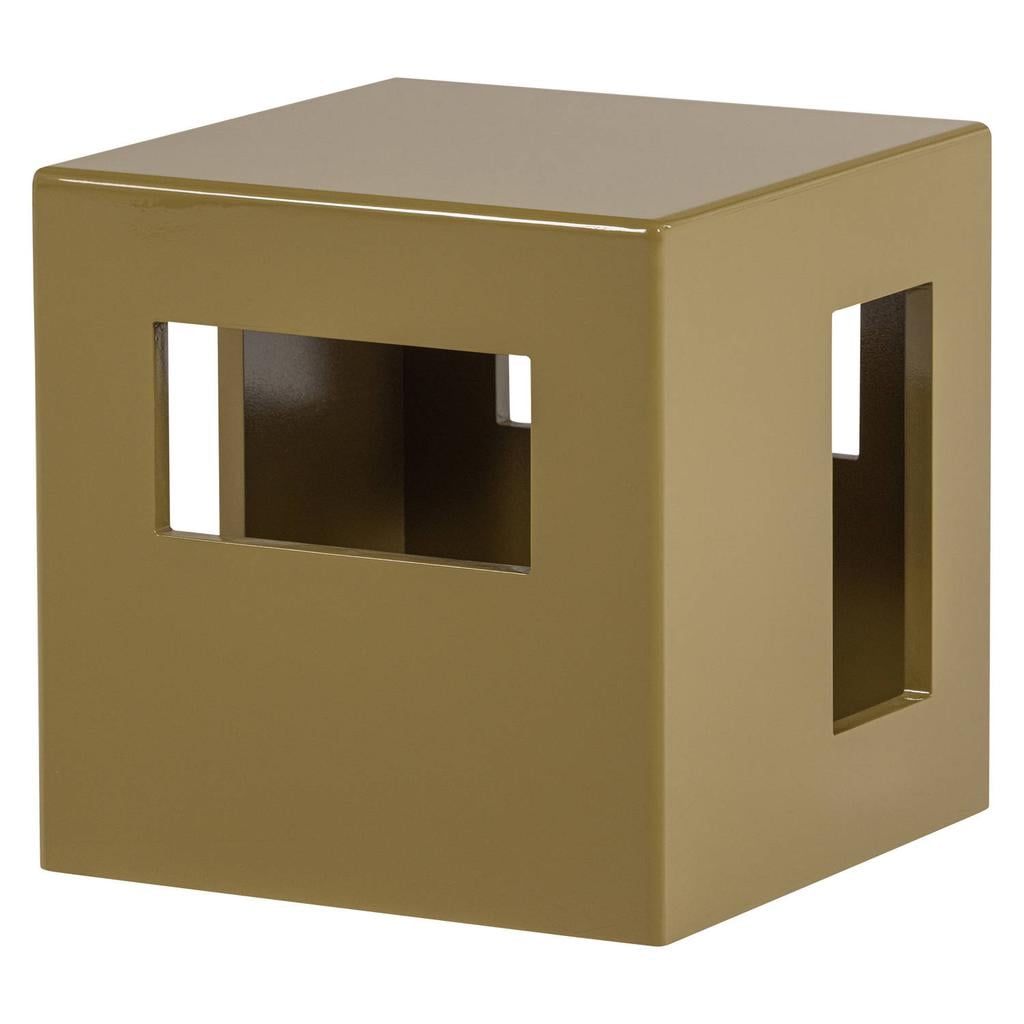vtwonen vtwonen Modern Bijzettafel Vierkant - MDF/Hout - Hoogglans Honinggeel