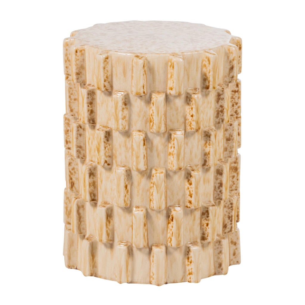 WOOOD WOOOD Axu Decoratieve Bijzettafel - Keramiek - Grijsblauw - 45x35x35