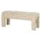 WOOOD WOOOD Frex Bankje Gestoffeerd - Bouclé - Naturel - 48x110x43
