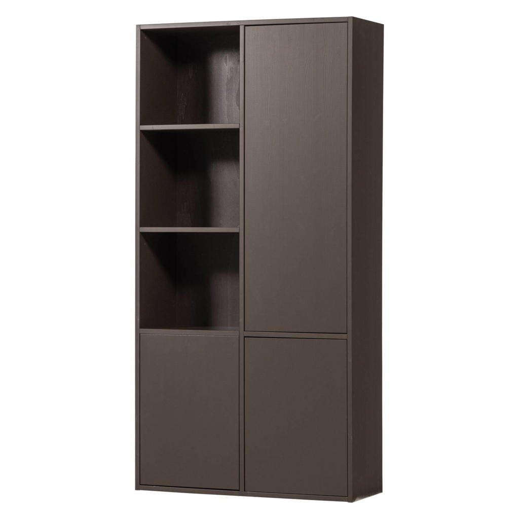 WOOOD WOOOD Meggy Opbergkast Rechts - Grenen hout - Dust/Grijs - 215x108x40