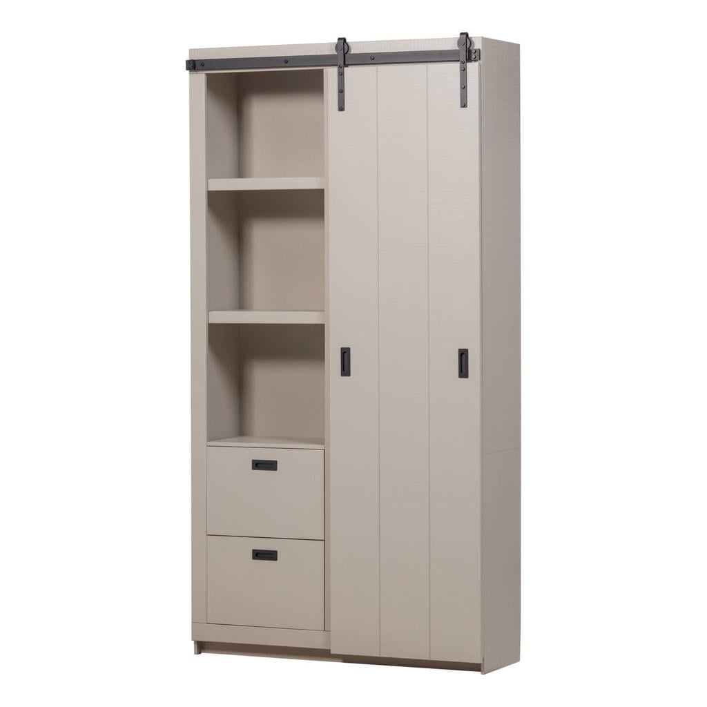 vtwonen vtwonen Barn Schuifdeurkast - Grenen - Dust - 230x122x37