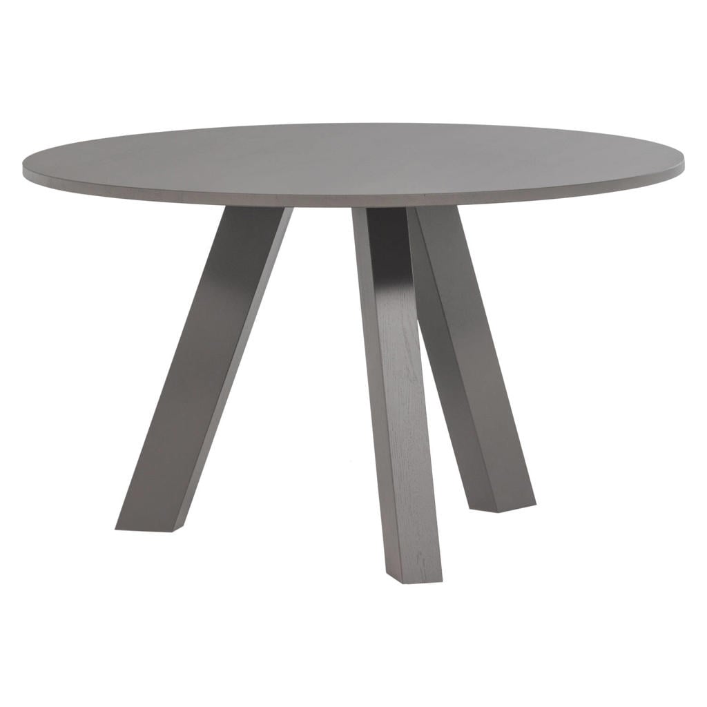 WOOOD WOOOD Rhonda Eettafel Ø129 CM - Eiken - Warmgrijs- 75x129x129