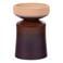 WOOOD Tumo Decoratieve Bijzettafel - Keramiek - Paars/Bruin - 44x35x35