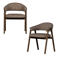 WOOOD WOOOD Tunar Eetkamerstoel Met Armleuning - Hout - Bruin - Set van 2
