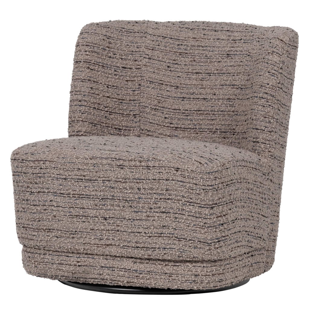 WOOOD WOOOD Atty Draaifauteuil - Grove Melange - Beige - 75x74x65