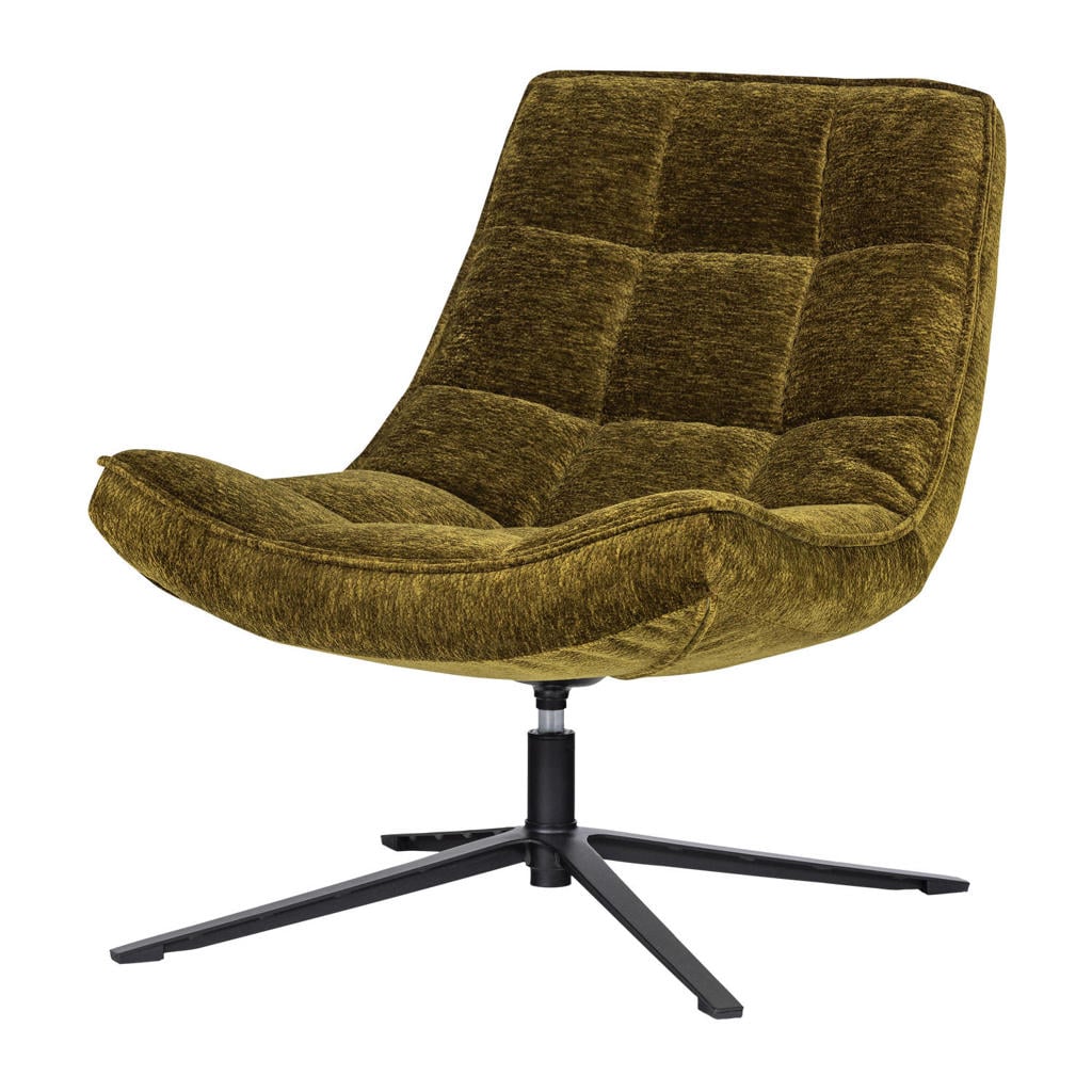 WOOOD WOOOD Maudi Draaifauteuil - Polyester - Naturel - 84x74x86