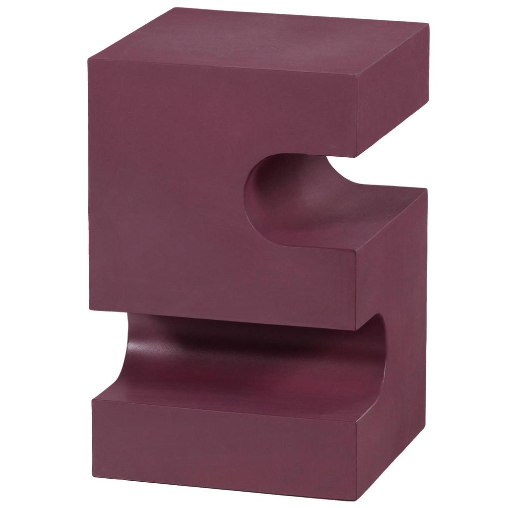 WOOOD WOOOD Jessa Bijzettafel - Metaal - Paars/Bruin - 48x30x30