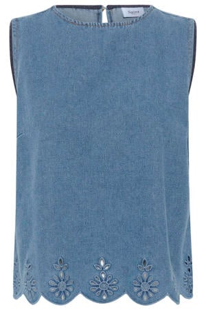 top broderie medium blue denim