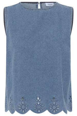 top broderie medium blue denim