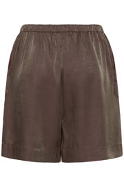 thumbnail: Bruine dames Saint Tropez regular waist casual short van viscose met elastische tailleband met koord en effen