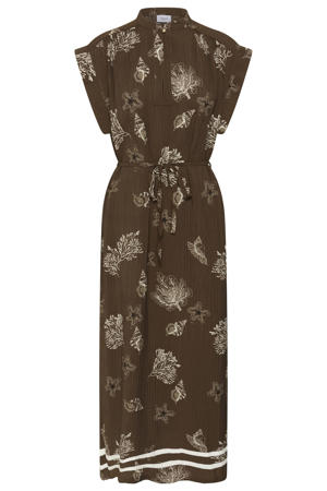 midi jurk bruin