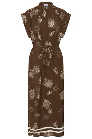 midi jurk bruin