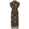 Saint Tropez midi jurk bruin