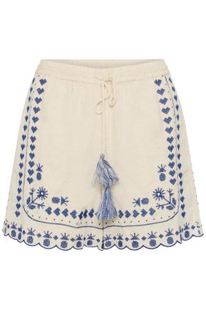 regular waist casual short crème