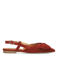 Manfield suède slingback loafers donkerrood