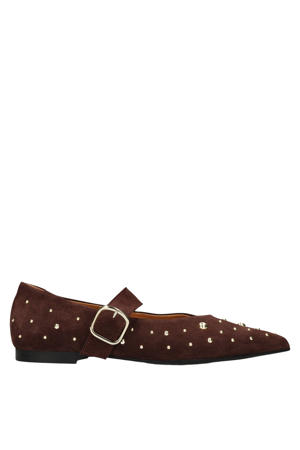 suède loafers donkerbruin