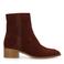 Manfield suède enkellaarzen bordeaux rood