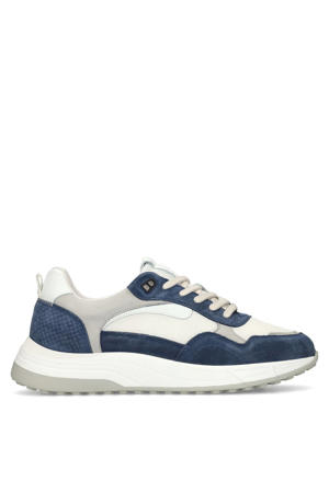 suède sneakers blauw