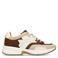 Manfield chunky leren sneakers beige/bruin