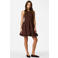 PIECES mini jurk bruin
