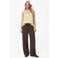 PIECES loose fit top met ruches en stippen - lichtgeel
